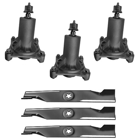 Aic Replacement Parts 48 Deck Kit for AYP Sears Craftsman, Fits Husqvarna, Poulan Blade Spindle High KT-LAS20-0008